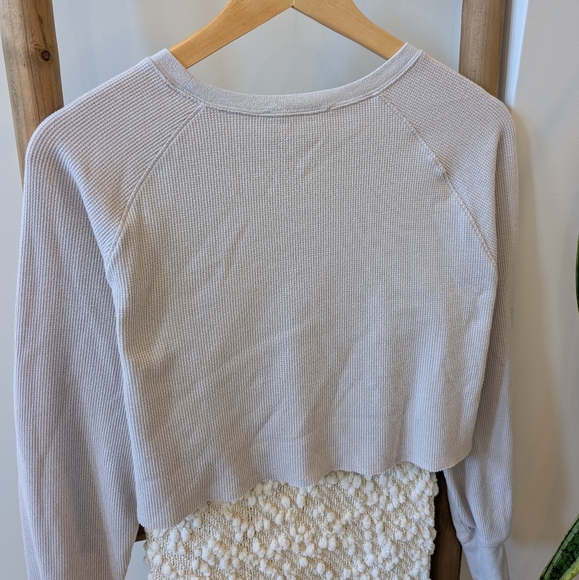 Urban Daizy Waffle Knit Long Sleeve Women's Top - Picture 3 of 6